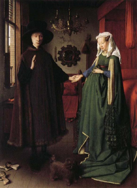 Jan Van Eyck Portrait of Giovanni Arnolfini and His Wife France oil painting art